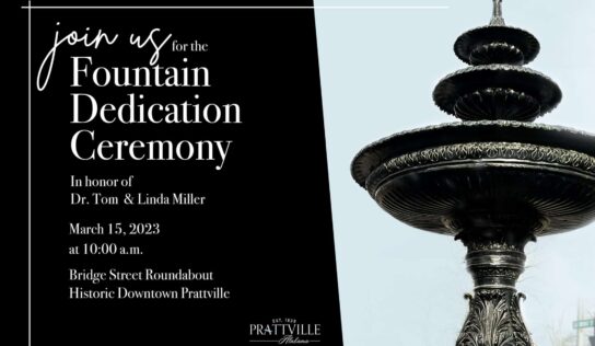 Prattville Fountain Dedication Wednesday in honor of Dr. Tom and Linda Miller