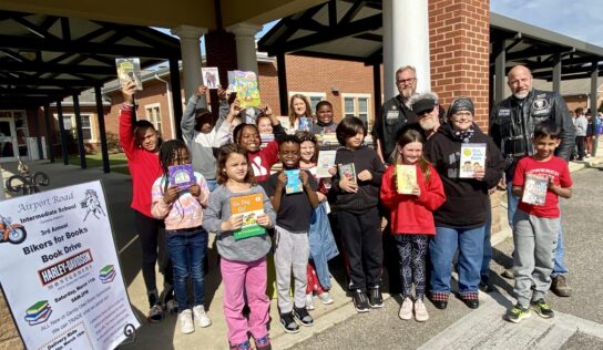 Bikers for Books Drive Held at Airport Road Intermediate School
