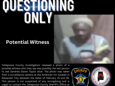 MURDER – Victim Sandrea Taylor – Tallapoosa Investigators Seeking Witness