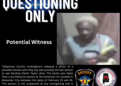 MURDER – Victim Sandrea Taylor – Tallapoosa Investigators Seeking Witness