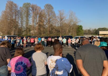 Area Churches take part in Prayer Walk at MMS, SEHS after student deaths