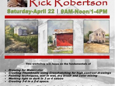 Prattauga Art Guild to Hold Watercolor Class with Rick Robertson