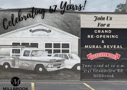 Mural Reveal: Overhead Doors of Millbrook sets Grand Re-Opening