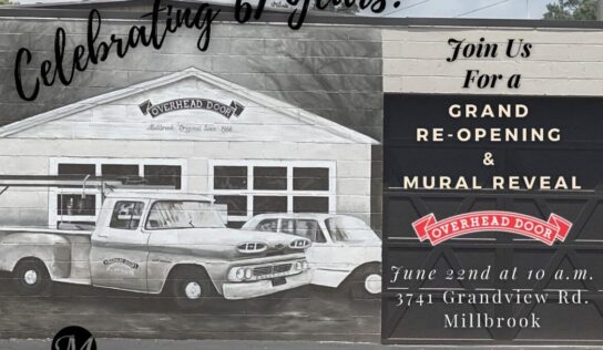 Mural Reveal: Overhead Doors of Millbrook sets Grand Re-Opening