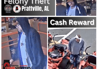 Prattville – Police Seeking Identity of Theft of Property 1st Degree Suspect
