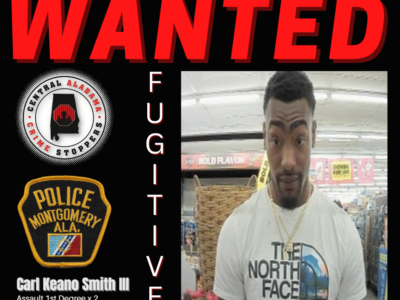 Wanted: Fugitive Carl Keano Smith III; Cash Reward offered by CrimeStoppers