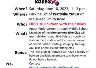 Montgomery Bike Club to offer Bike Safety Rodeo in Prattville June 10; Register Now