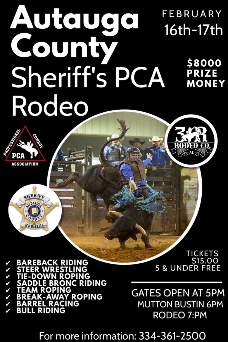PCA Rodeo Coming In February; Tickets Available At Autauga Sheriff’s ...