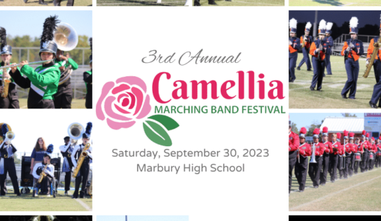 Marbury High to Host 3rd Annual Camellia Marching Band Festival on Sept. 30th; Area Bands Participating
