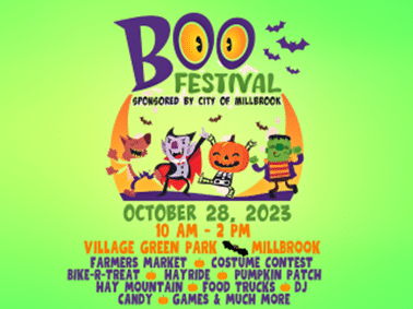 City of Millbrook to host its 14th Annual Boo Festival Saturday at Village Green Park