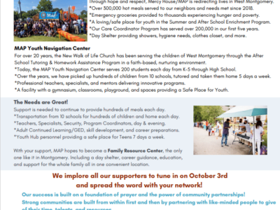 Mercy House of Montgomery – 3rd Annual Day of Dreams Telethon Oct. 3 Helps Montgomery Families in Need