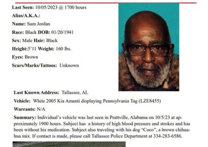 The Tallassee Police Department requesting help to find Missing Person
