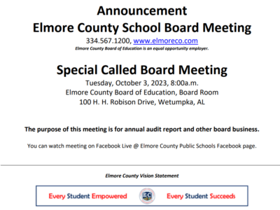 ‘Significant Deficiency’ reported after Audit of Elmore County BOE; Public Meeting set Tuesday Morning