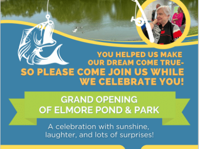 Town of Elmore to celebrate Grand Opening of Elmore Pond and Park Nov. 16