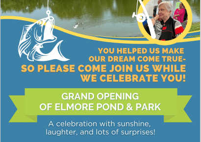 Town of Elmore to celebrate Grand Opening of Elmore Pond and Park Nov. 16