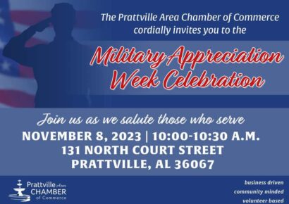 Prattville Chamber to Host Celebration Nov. 8 During Military Appreciation Week