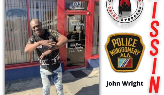 John Wright, of Montgomery, reported Missing; Reward Offered for Information