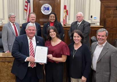 Elmore Commission Honors Macey Stewart of Tallassee High School