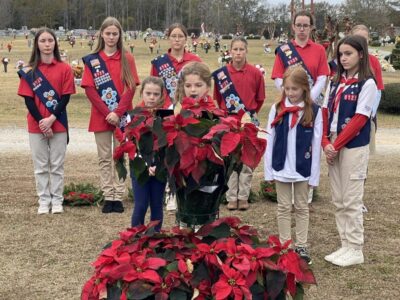 Wreaths Across America: American Heritage Girls honor Veterans at Brookside in Millbrook