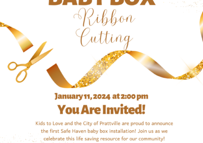 Safe Haven Baby Box ribbon cutting in Prattville is January 11, 2024