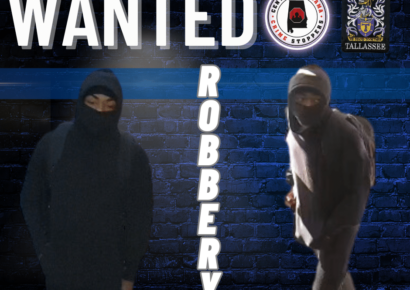 Tallassee – Business Robbery Investigation – Cash Reward Offered