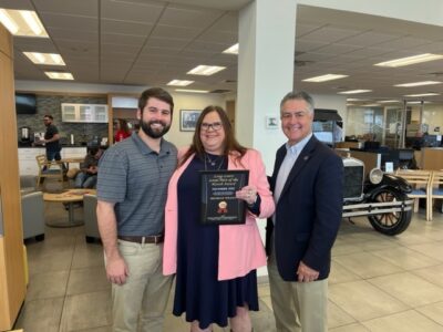 Long Lewis Ford presents Michelle Wilson with Hero of the Month Award