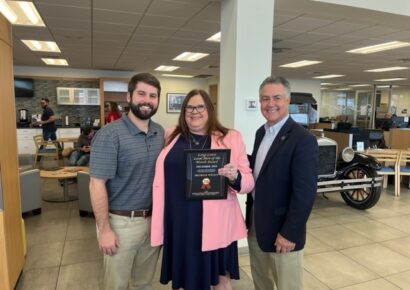 Long Lewis Ford presents Michelle Wilson with Hero of the Month Award