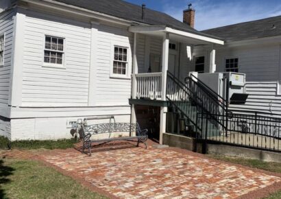 New Terrace at Prattaugan Museum utilizes Historical bricks