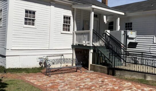 New Terrace at Prattaugan Museum utilizes Historical bricks