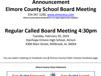 Elmore County School Board to meet Feb. 20