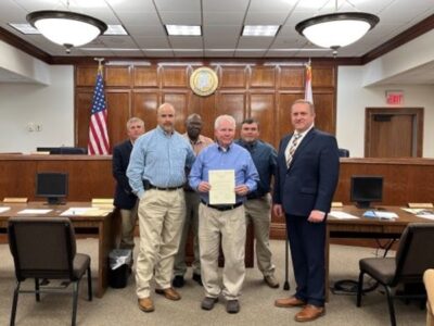 County Commission Honors James Miller for dedicated clean up service