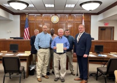 County Commission Honors James Miller for dedicated clean up service
