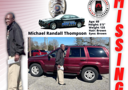 Missing in Tallassee: Police Seek Michael Randall Thompson, 60; Reward Offered for Info