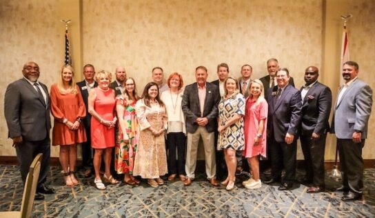 Auburn football coach Hugh Freeze and Prattville native John David Jones speak at A+ Banquet 