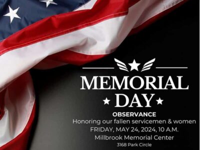 Millbrook invites community to Memorial Day Observance Friday