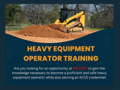 Free heavy equipment operator course through CACC