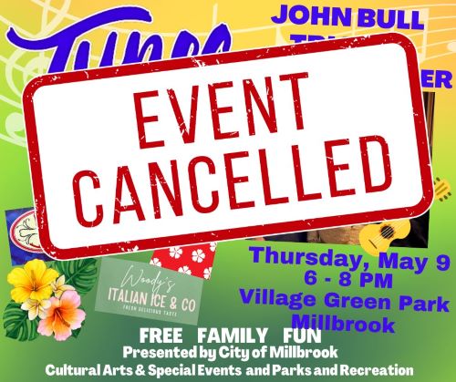 Millbrook’s Tunes on the Green Concert cancelled due to inclement weather