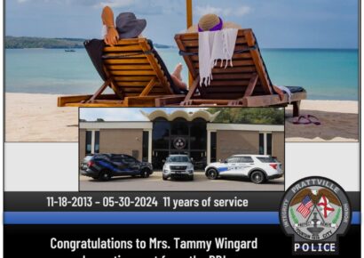 Prattville Police Department Recognizes Tammy Wingard for her Service