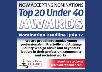 Nominations are now open for the Top 20 Under 40 in Prattville and Autauga County