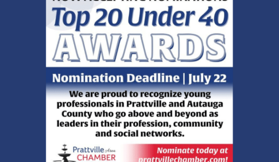 Nominations are now open for the Top 20 Under 40 in Prattville and Autauga County