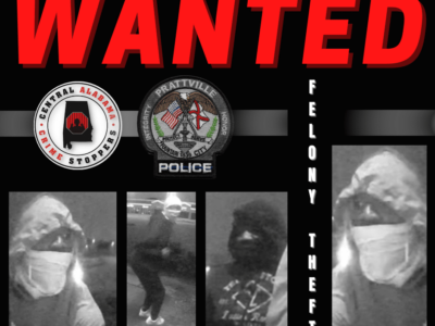 Prattville – Attempted ATM Theft Investigation – Cash Reward Offered