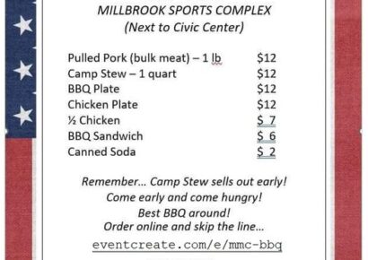 The Millbrook Men’s Club 4th of July BBQ is coming; remember to make online orders