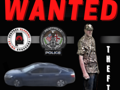 Prattville – Vehicle Theft Investigation – Cash Reward Offered