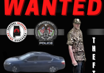 Prattville – Vehicle Theft Investigation – Cash Reward Offered