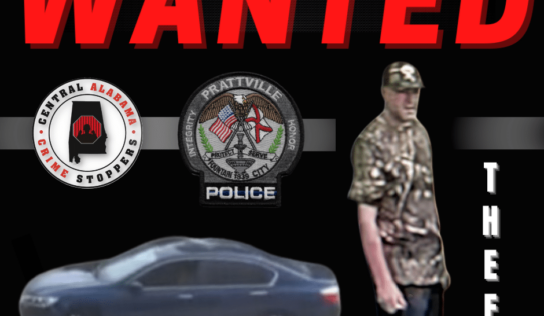 Prattville – Vehicle Theft Investigation – Cash Reward Offered
