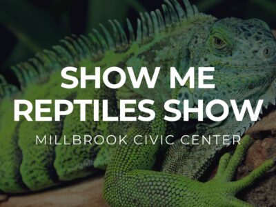 Reptile Show coming to Millbrook Civic Center Saturday! Kids under 6 are FREE
