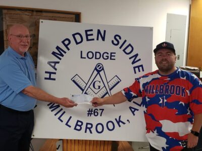 Hampden Sidney Masonic Lodge makes donation to Millbrook 10U for World Series expenses