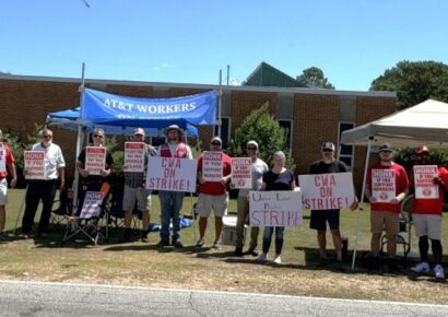 AT&T Union workers form picket lines locally and across Southeast