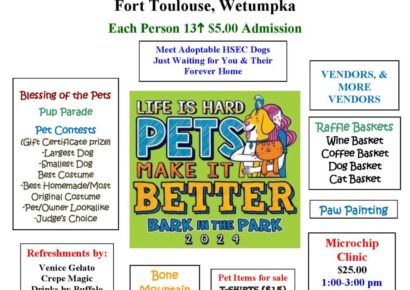 HSEC’s Bark in the Park moved to Sept. 22 at Fort Toulouse