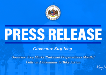 Governor Ivey marks September as “National Preparedness Month,” calls on Alabamians to take action